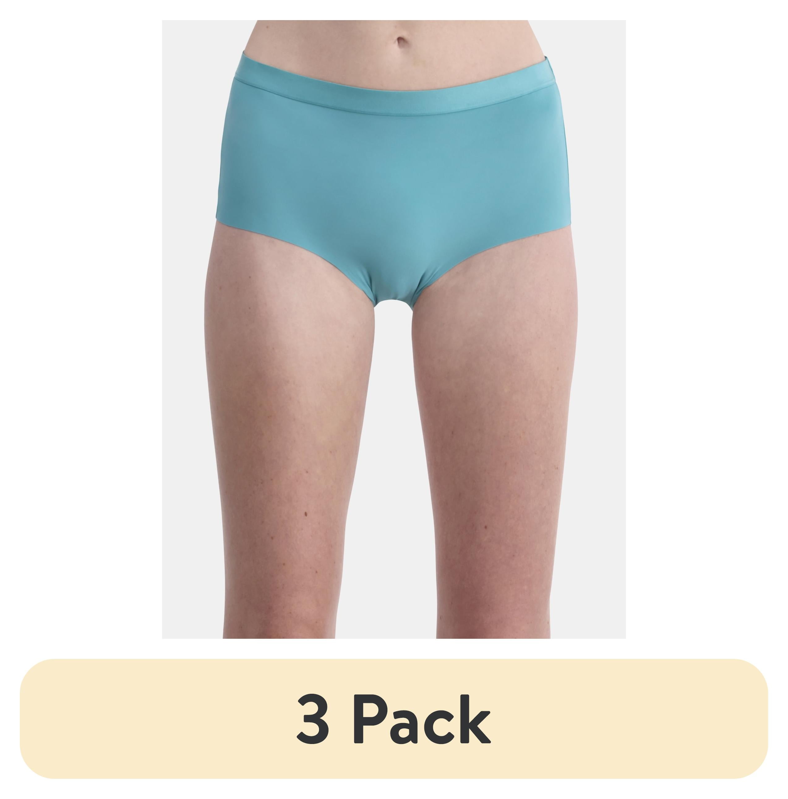 (3 pack) No Boundaries Micro Brief Panty, Women’s and Women’s Plus, Sizes S-XXXL