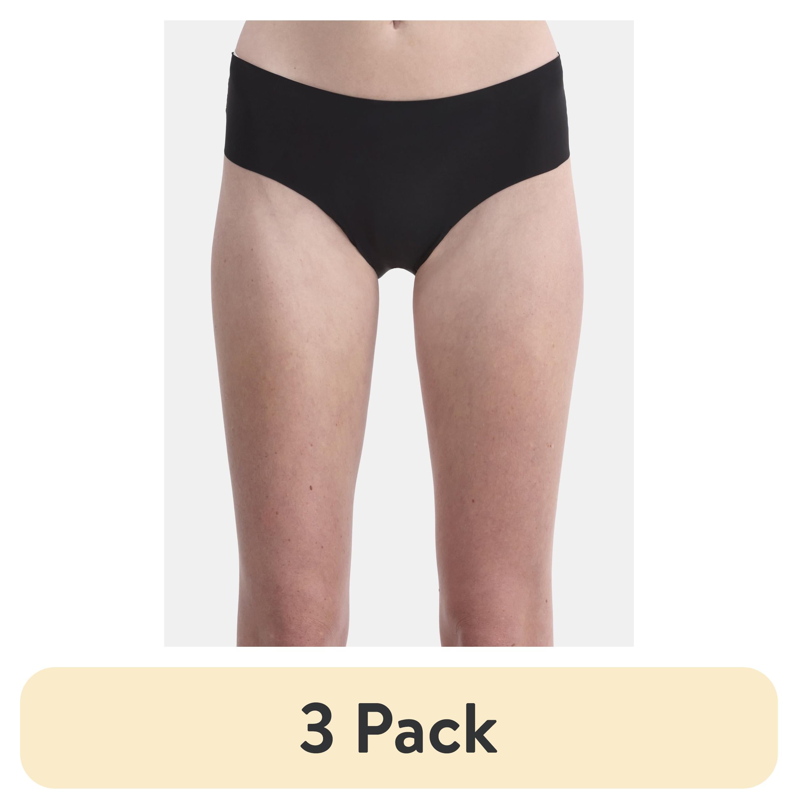 (3 pack) No Boundaries Micro Hipster Panties with Lace, Women’s