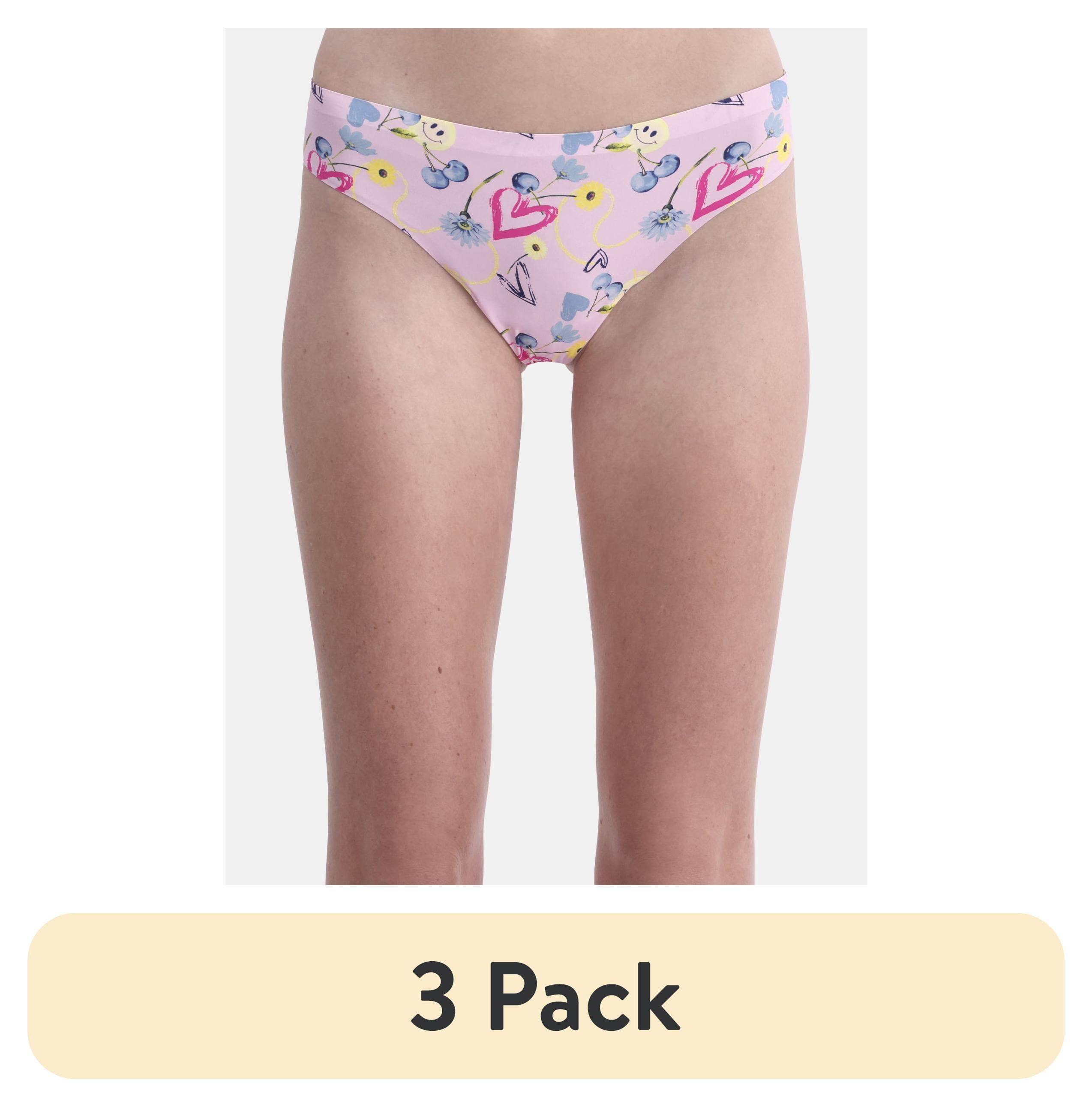 (3 pack) No Boundaries Micro Sheer Lace Cheeky Panties, Women’s