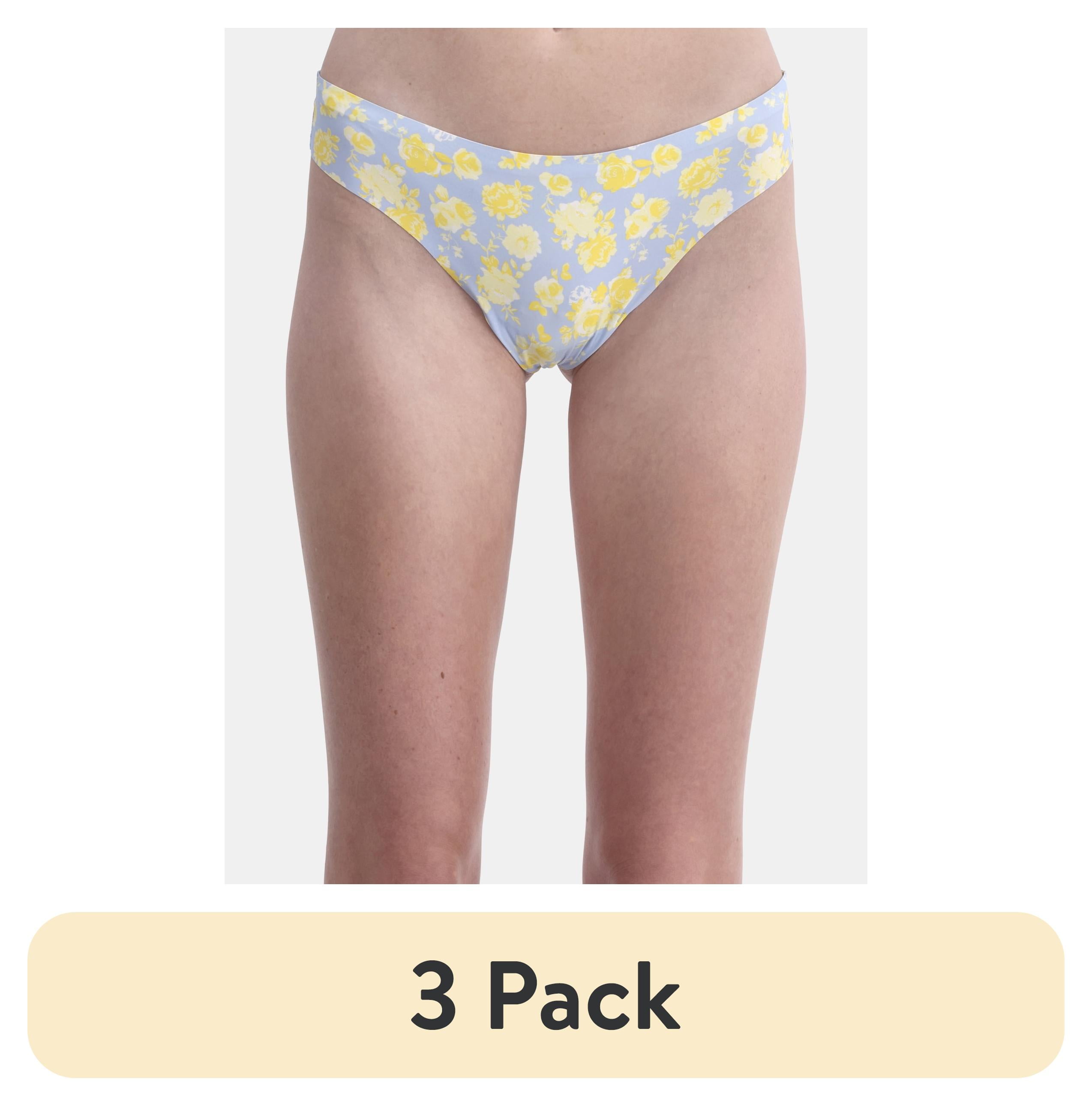 (3 pack) No Boundaries Micro Sheer Lace Cheeky Panties, Women’s
