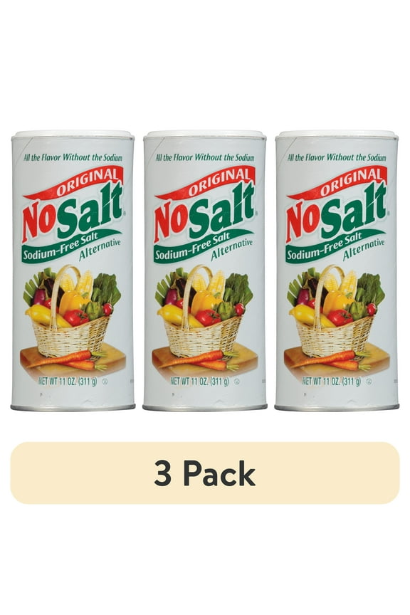 (3 pack) NoSalt Original Sodium-Free Salt Alternative, 11.0 oz Bottle