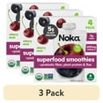 thumbnail image 1 of (3 pack) NOKA Organic Cherry Acai Smoothie, 4.22 oz Pouches, 4 Count, 1 of 10