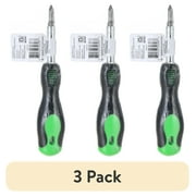 (3 pack) Non Branded 6 in 1 Screwdriver, Phillips, Slotted, and Nut Driver Set TS90511A