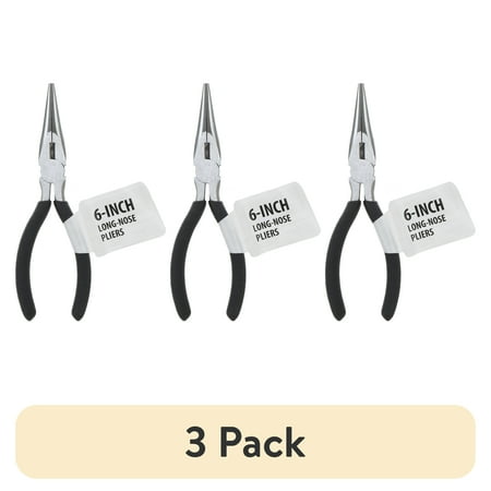 (3 pack) Nonbranded 6in Long Nose Pliers