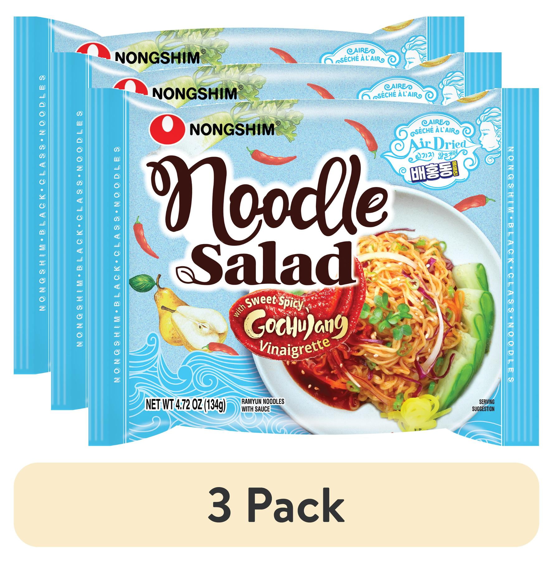 (3 pack) Nongshim Noodle Salad Gochujang Ramyun Noodle Soup, 4.7 Ounces, See Item for Allergens