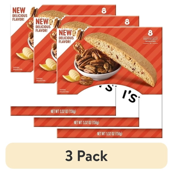 (3 pack) Nonni's Brown Butter Pecan Biscotti 8 Each