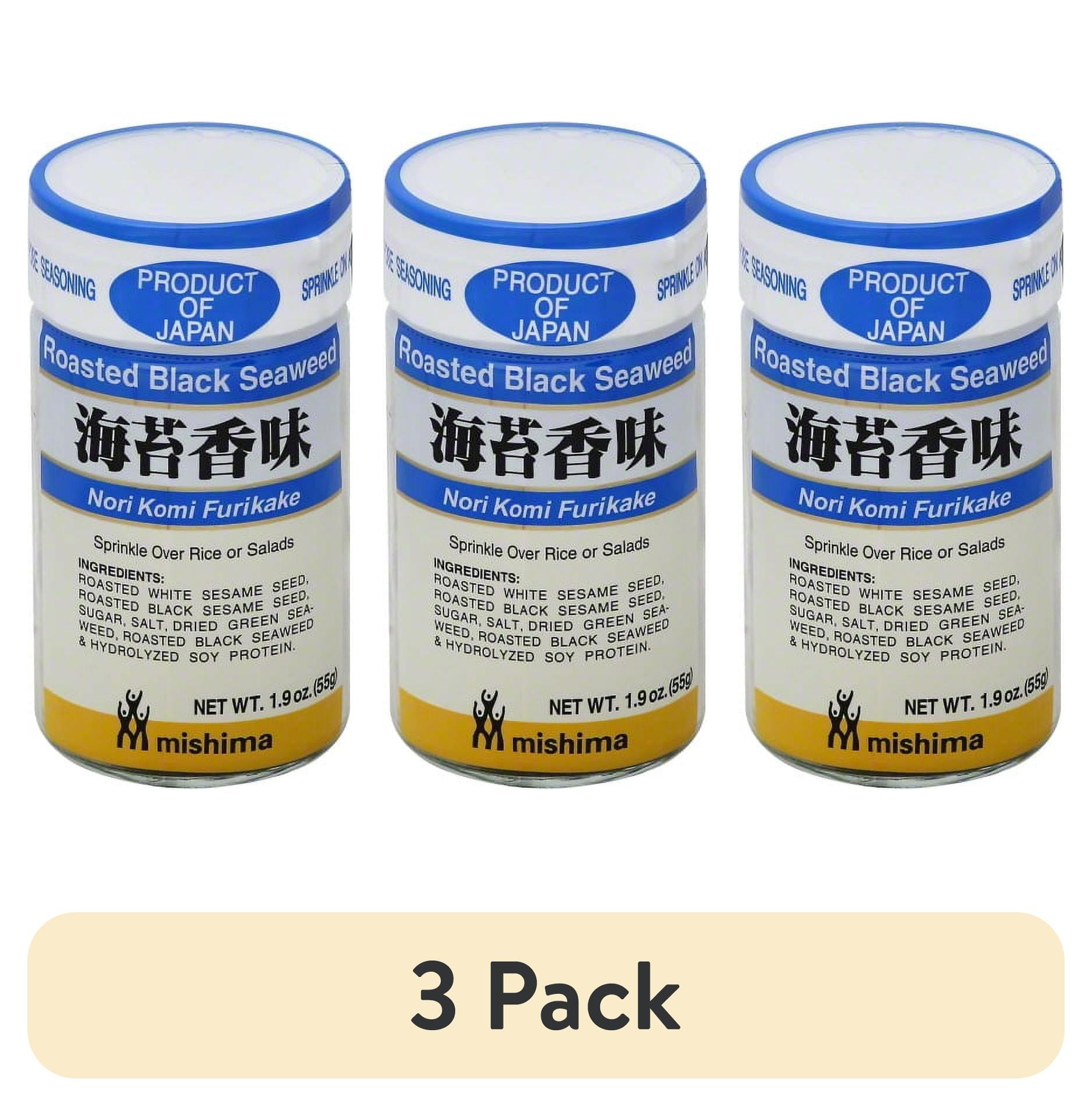 3 pack) Nori Komi Furikake, Prepared Sesame Seed & Seaweed - 1.9oz