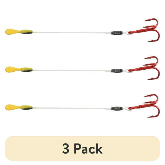 (3 pack) Northland Tackle Slip-On Sting'r Hook, Freshwater, Red, 2"