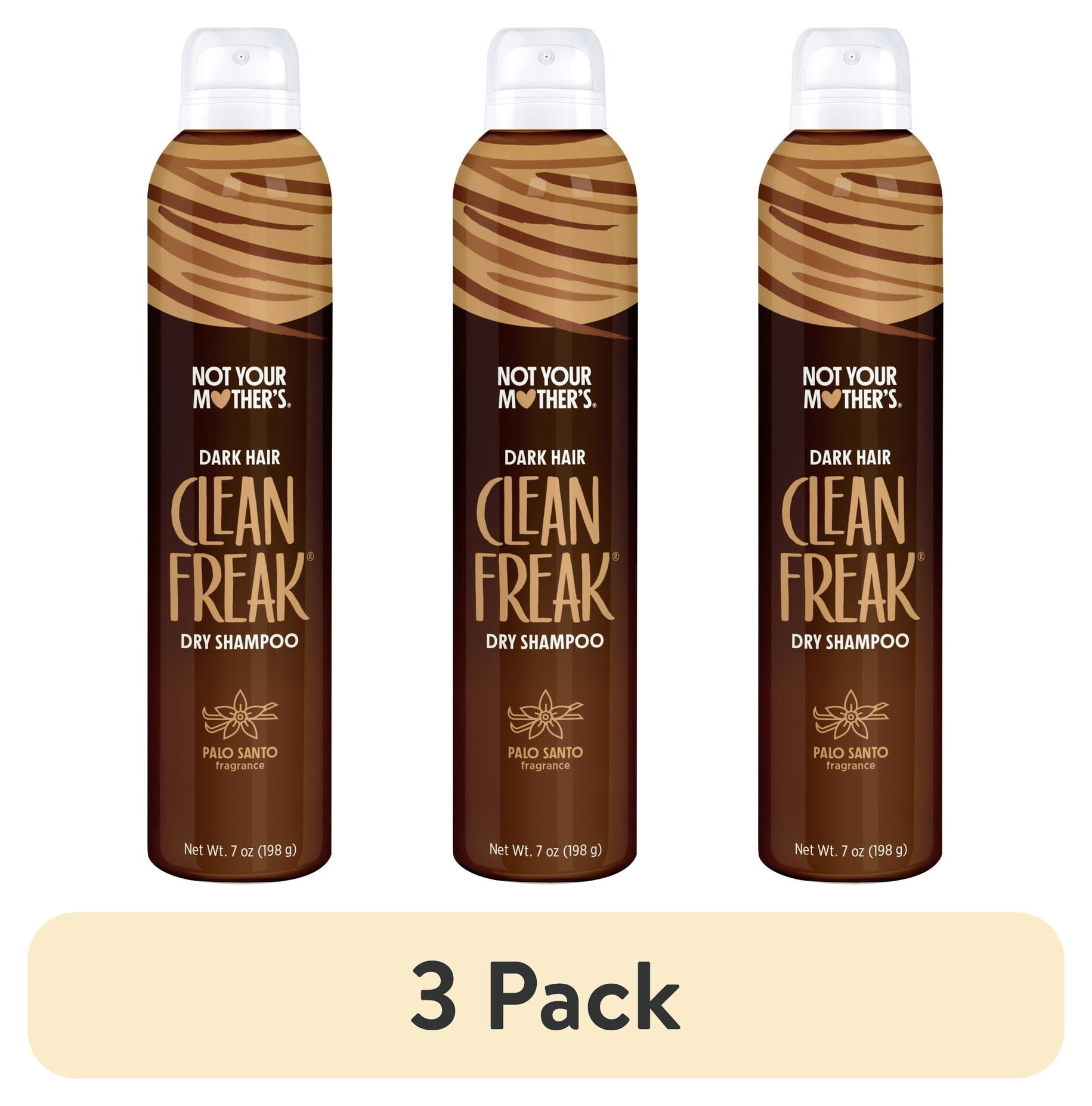 (3 pack) Not Your Mother's Clean Freak Dry Shampoo for Dark Hair Shades, 7 oz