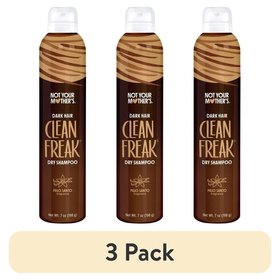 (3 pack) Not Your Mother's Clean Freak Dry Shampoo for Dark Hair Shades, 7 oz