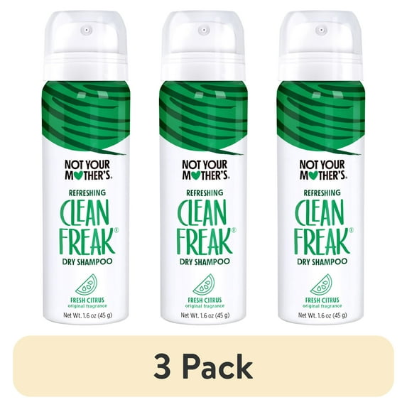 (3 pack) Not Your Mother's Clean Freak Refreshing Dry Shampoo, Travel Size, 1.6 oz