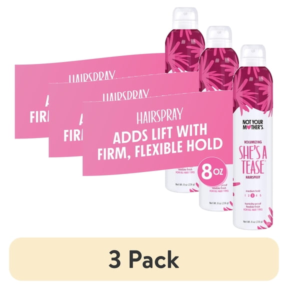 (3 pack) Not Your Mother's She's a Tease Volumizing Hairspray, 8 oz