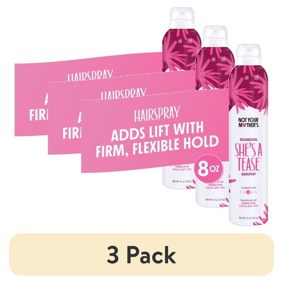 (3 pack) Not Your Mother's She's a Tease Volumizing Hairspray, 8 oz
