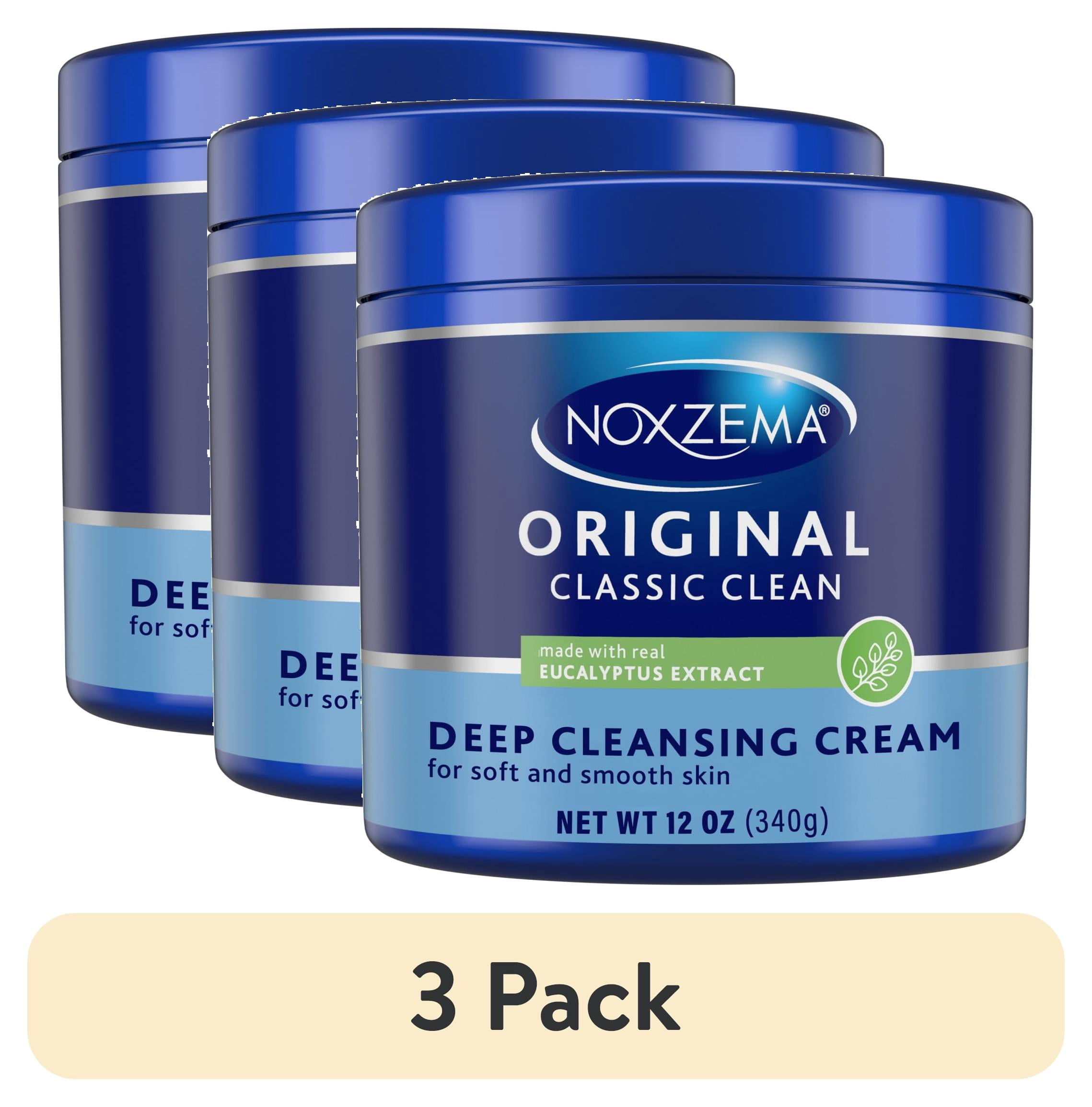 (3 pack) Noxzema Classic Clean Original Deep Cleansing Cream with Eucalyptus Extract, 12 oz