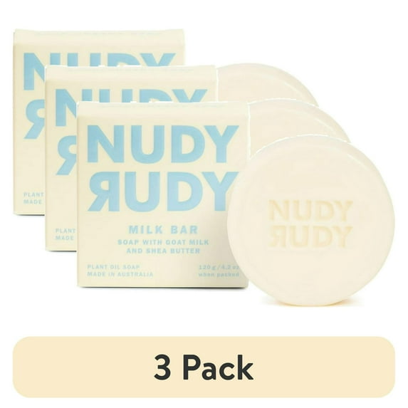 (3 pack) Nudy Rudy Milk Bar – Soap with Goat Milk and Shea Butter – 4.2oz