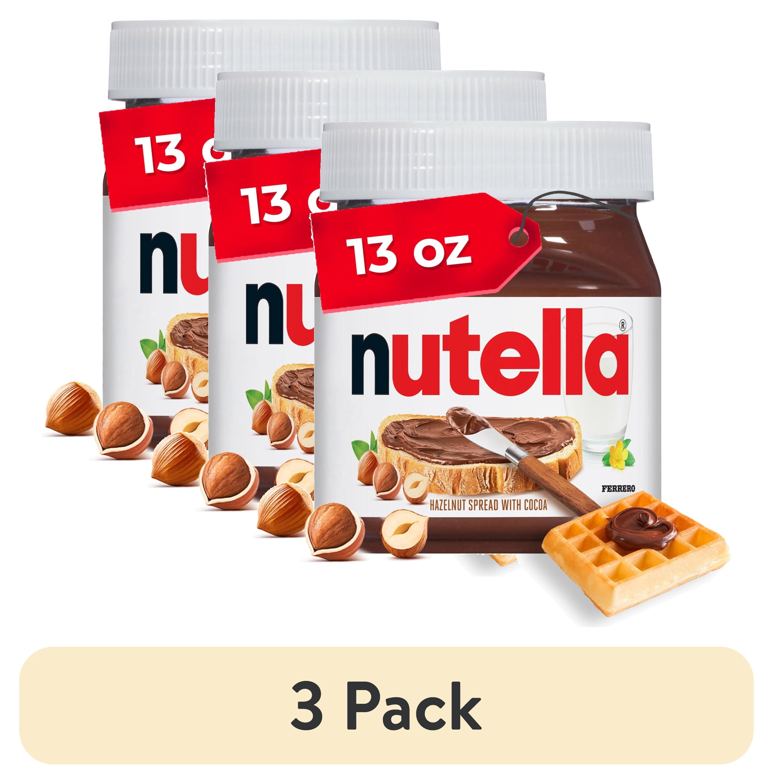 (3 pack) Nutella Hazelnut Spread with Cocoa, Creamy Hazelnut Spread, Breakfast Favorite, 13 oz Jar