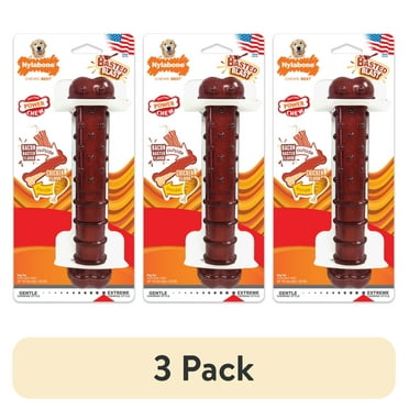 (3 pack) Nylabone Power Chew Basted Blast Textured Bone Dog Chew Toy Large (1 Count)