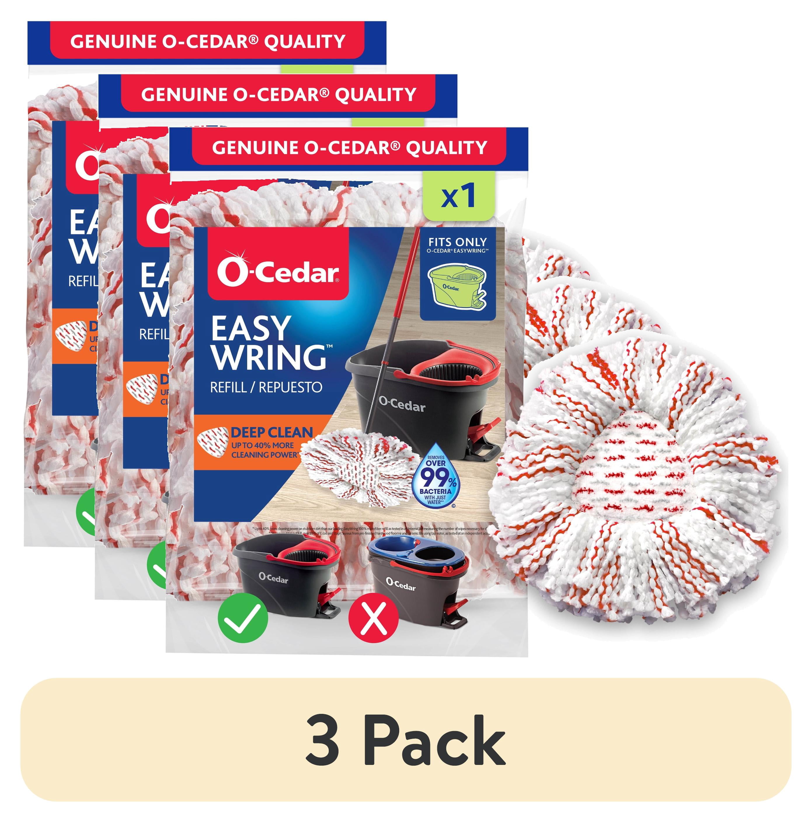 Meat Mop (3 pack) O-Cedar EasyWring Deep Clean Microfiber Spin Mop Head ...