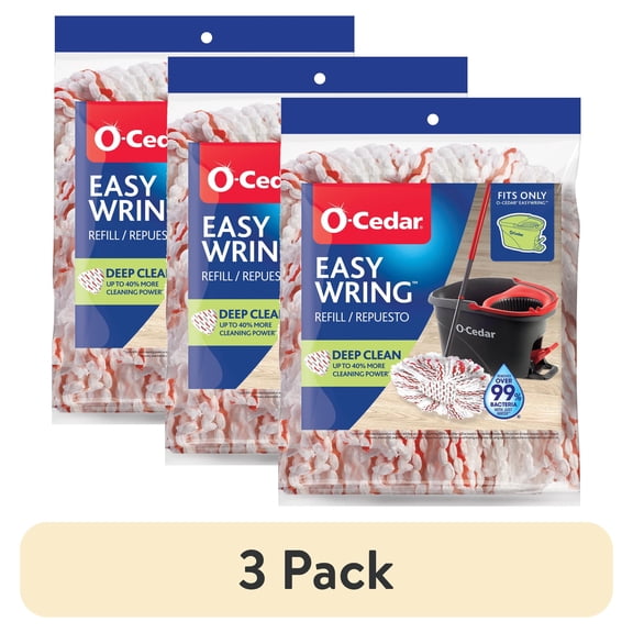 (3 pack) O-Cedar EasyWring™ Deep Clean Mop Head Replacement