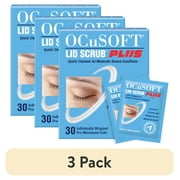 3 pack OCuSOFT Lid Scrub Plus Eyelid Cleanser, 30 Count