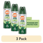 3 pack OFF! Deep Woods DEET Dry Mosquito Repellent, Powder Dry 8 Hr Aerosol Spray, 4 oz
