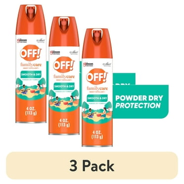 (3 pack) OFF! FamilyCare Insect Repellent I, Smooth & Dry Mosquito Bug Spray, 4 oz (1 Count)