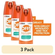 3 pack OFF! Family Care Insect Repellent I, Smooth & Dry Mosquito Bug Spray, 4 oz