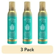3 pack OGX Locking + Coconut Curls Enhancing Decadent Creamy Hair Styling Mousse, 7.9 oz
