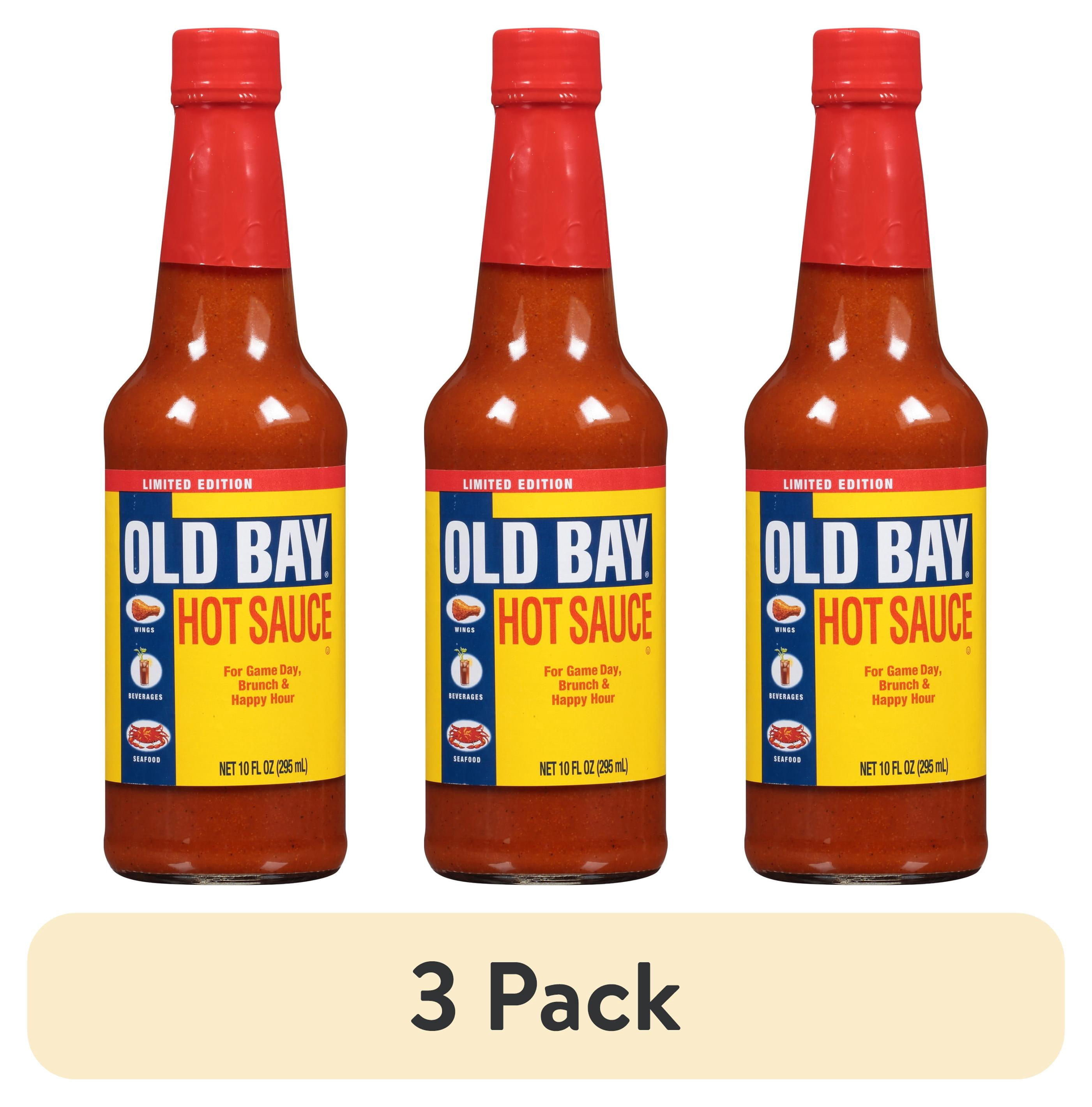 (3 pack) OLD BAY Kosher Hot Sauce, 10.0 oz Bottle