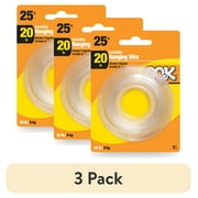 (3 pack) Ook Nylon Invisible Hobby Wire, DIY Hanging Wire, 25 ft, 20 lbs, Clear