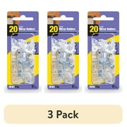 (3 pack) Ook Mirror Holders for 1/4" Depth, 20 lbs, Acrylic, Clear, Clear, 8 pack