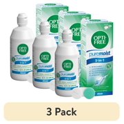 (3 pack) Opti Free Pure Moist Multi-Purpose Disinfecting Solution, 10 fl oz