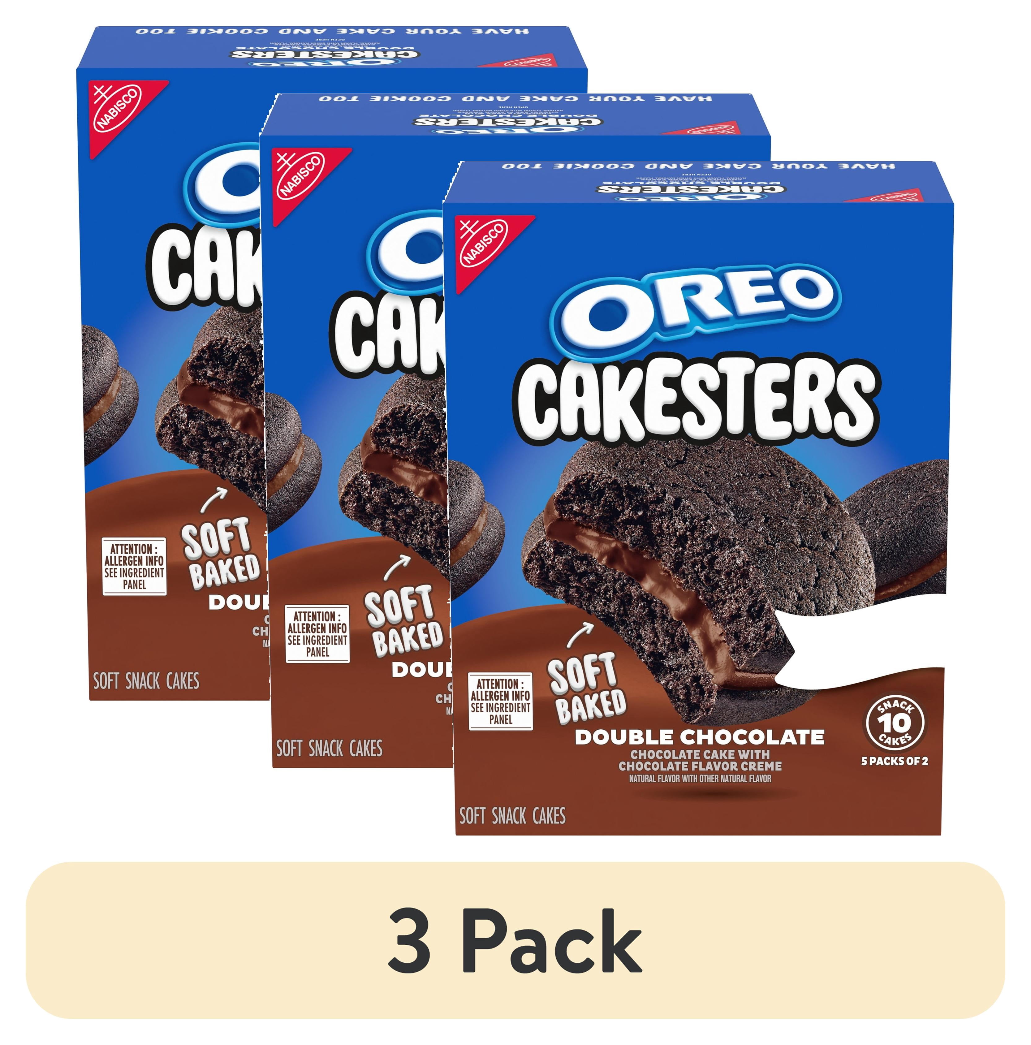 (3 pack) OREO Cakesters Double Chocolate Soft Snack Cakes, 5 - 2.02 oz Snack Packs