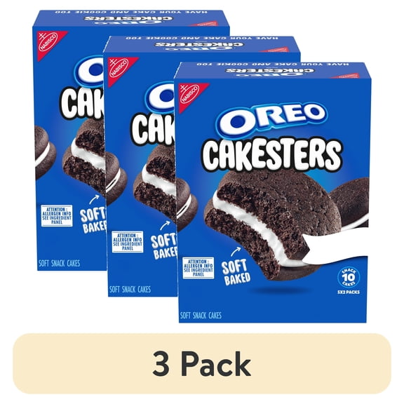 (3 pack) OREO Cakesters Soft Snack Cakes, 5 - 2.02 oz Snack Packs