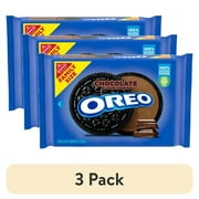 (3 pack) OREO Chocolate Flavored Creme Chocolate Sandwich Cookies, Baked,18.71 oz, Shelf Stable, Plastic Tray