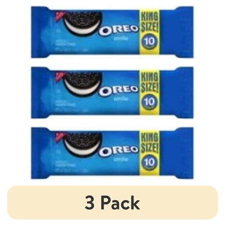 (3 pack) OREO Chocolate Sandwich Cookies, 1 King Size Snack Pack (10 Cookies Total)