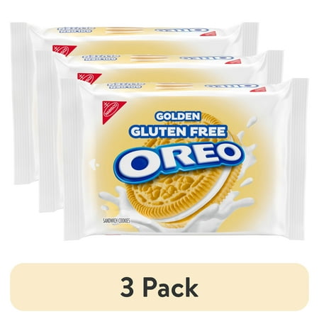 (3 pack) OREO Gluten Free Golden Sandwich Cookies, Gluten Free Cookies, 12.08 oz