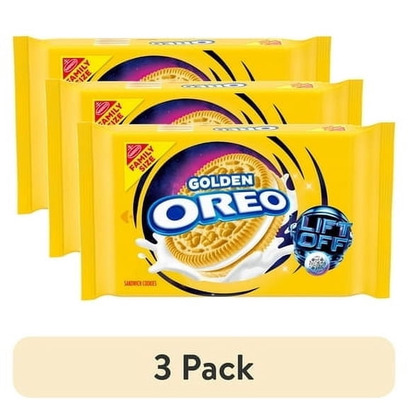OREO Golden Sandwich Cookies, Family Size, 18.12 oz