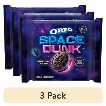 (3 pack) OREO Space Dunk Chocolate Sandwich Cookies, Limited Edition, 10.68 oz