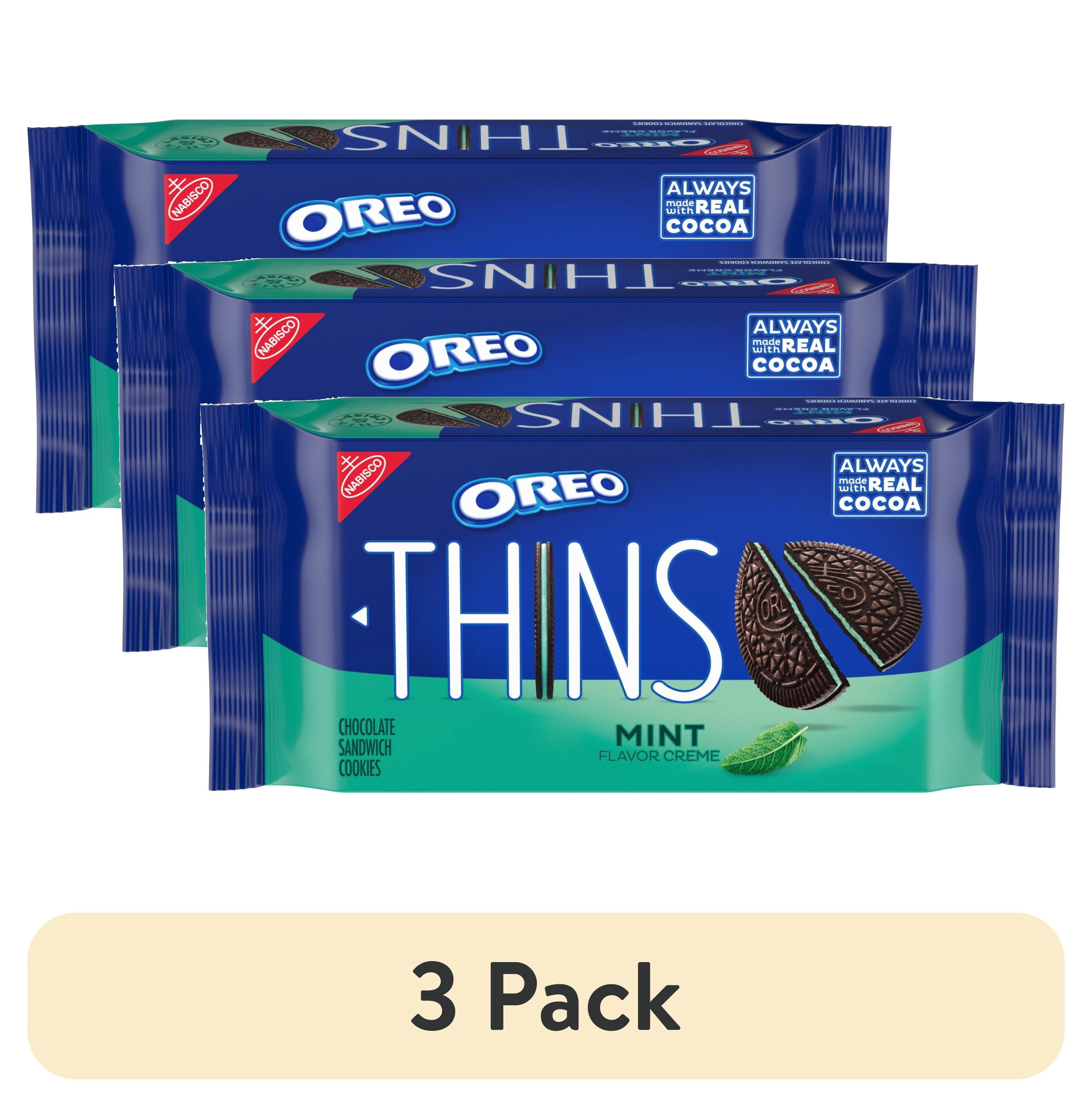 (3 pack) OREO Thins Mint Creme Chocolate Sandwich Cookies, 9.21 oz