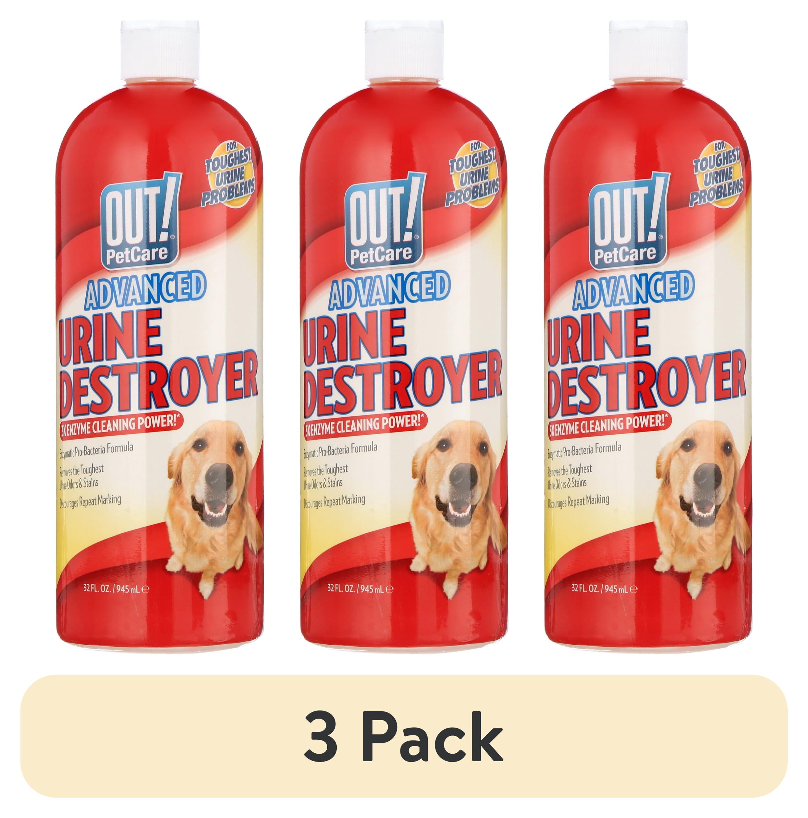 (3 pack) OUT! Multi-Surface Pet Urine Carpet Stain & Odor Remover - 32oz.