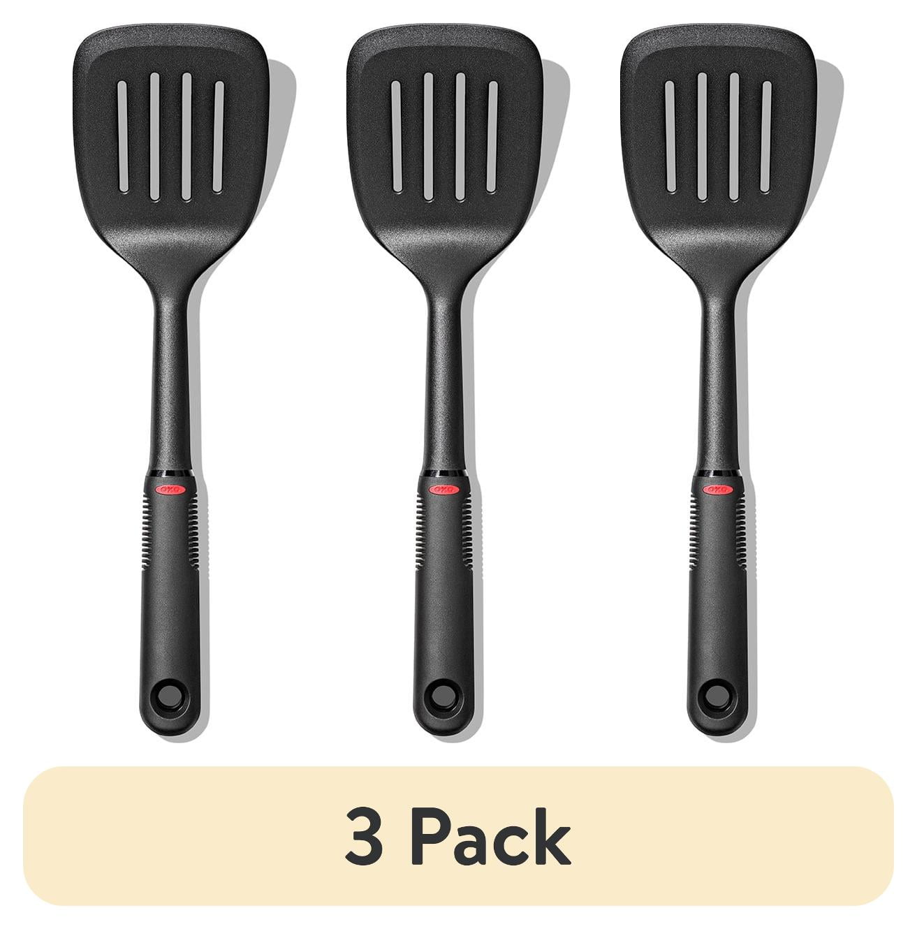 (3 pack) OXO Nylon Slotted Turner, Black