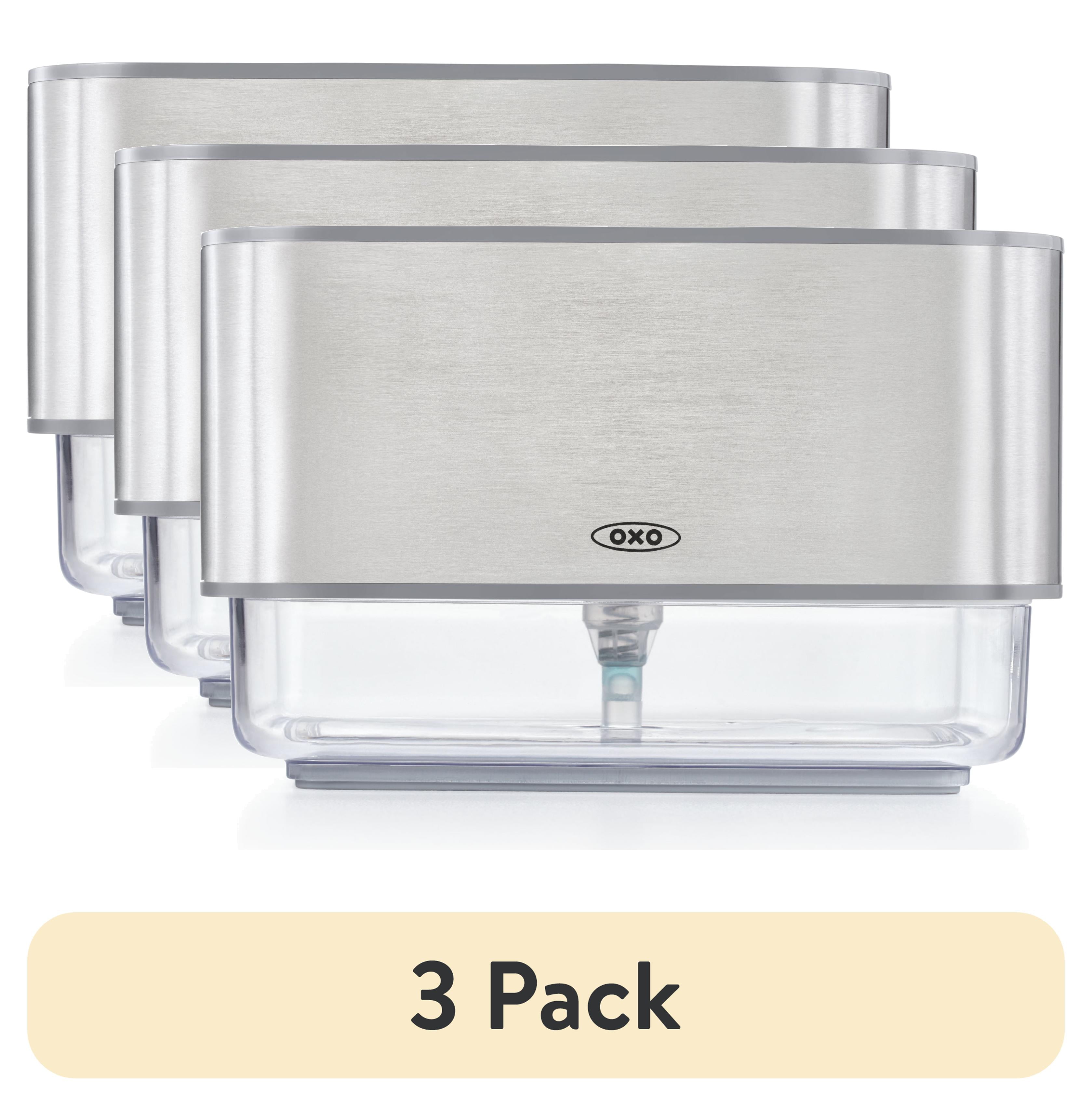 (3 pack) OXO Stainless Steel Soap Dispensing Sponge Holder