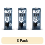 3 pack Oatly Full Fat Oatmilk, Ambient Dairy-Free Milk, 32 fl oz Shelf-Stable Carton
