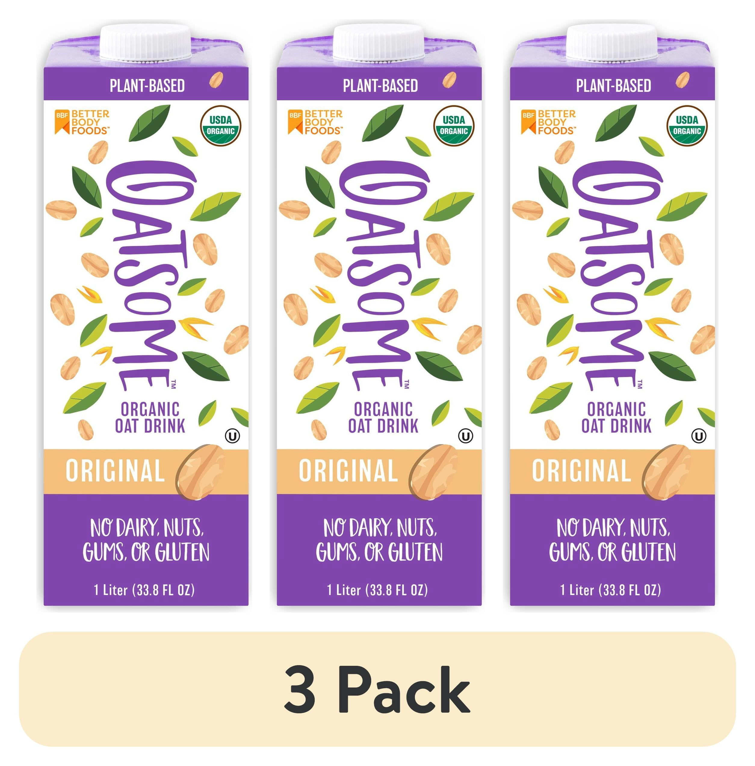 (3 pack) Oatsome Organic Oat Milk, 1-Liter Carton, 33.8 Fl Oz (Pack of 1)