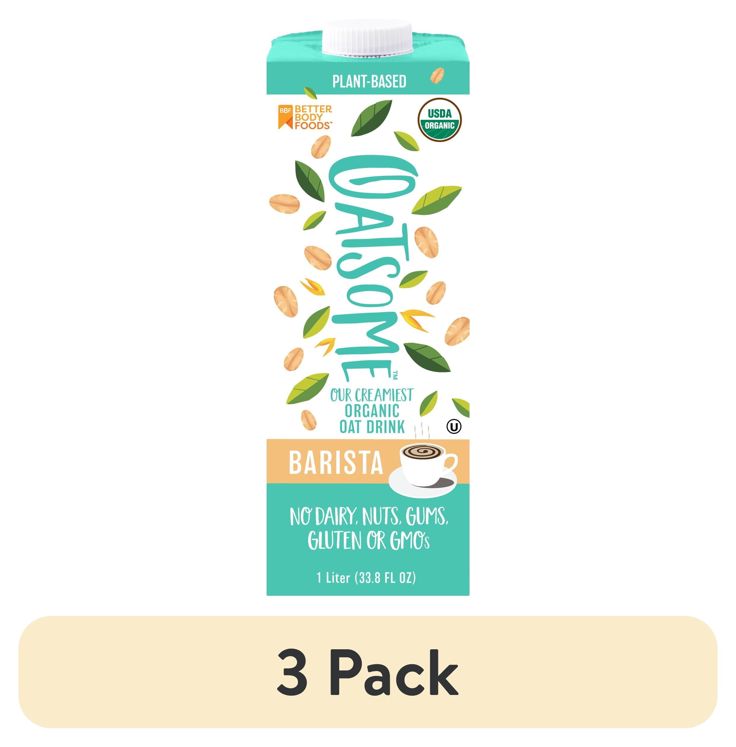 (3 pack) Oatsome Organic Oat Milk, Extra Creamy Barista Blend, 33.8 fl oz