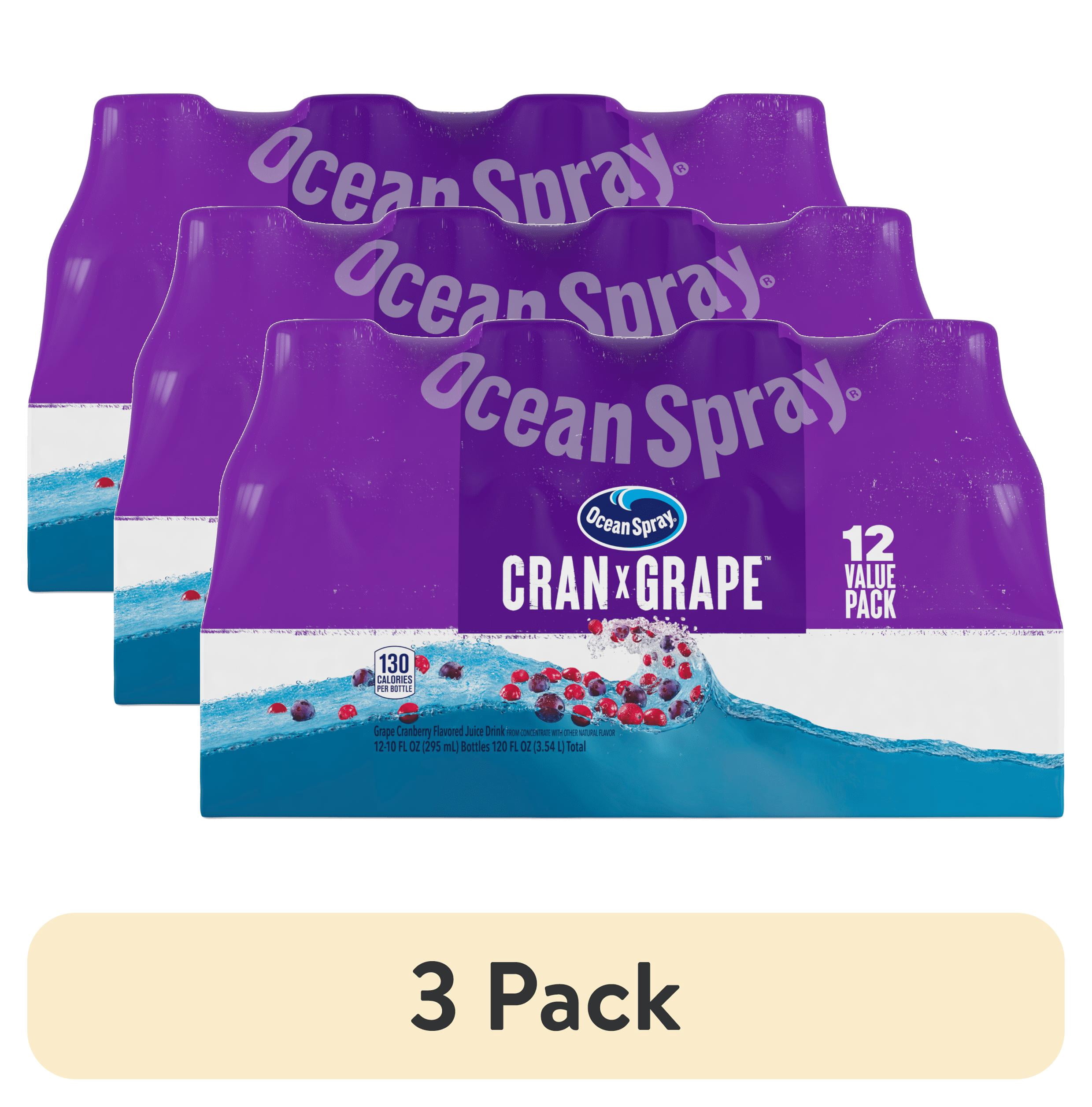 (3 pack) Ocean Spray® Cran-Grape® Juice Drinks, 10 fl oz Bottles, 12 Count