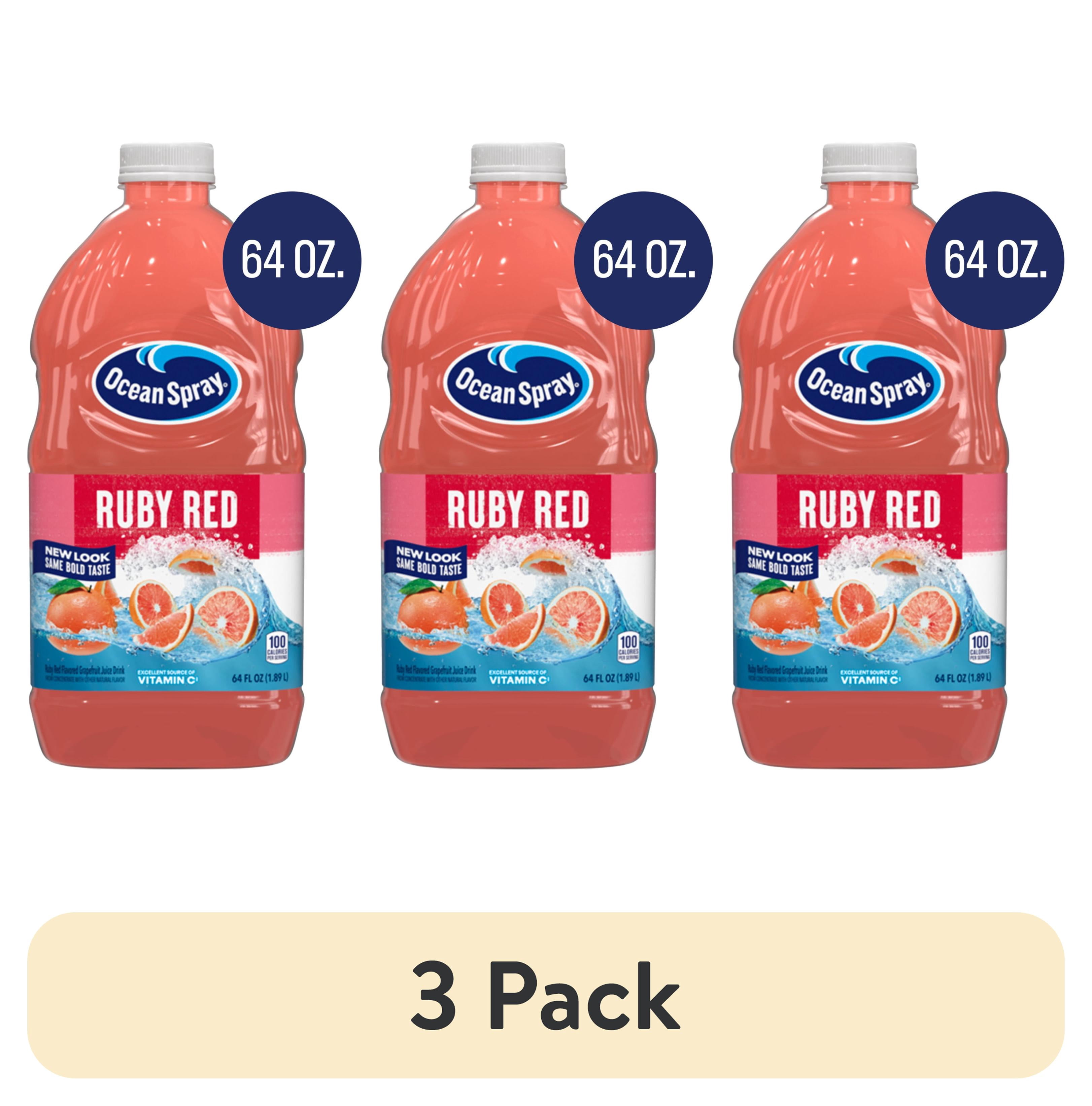 (3 pack) Ocean Spray® Ruby Red Grapefruit Juice Drink, 64 fl oz Bottle
