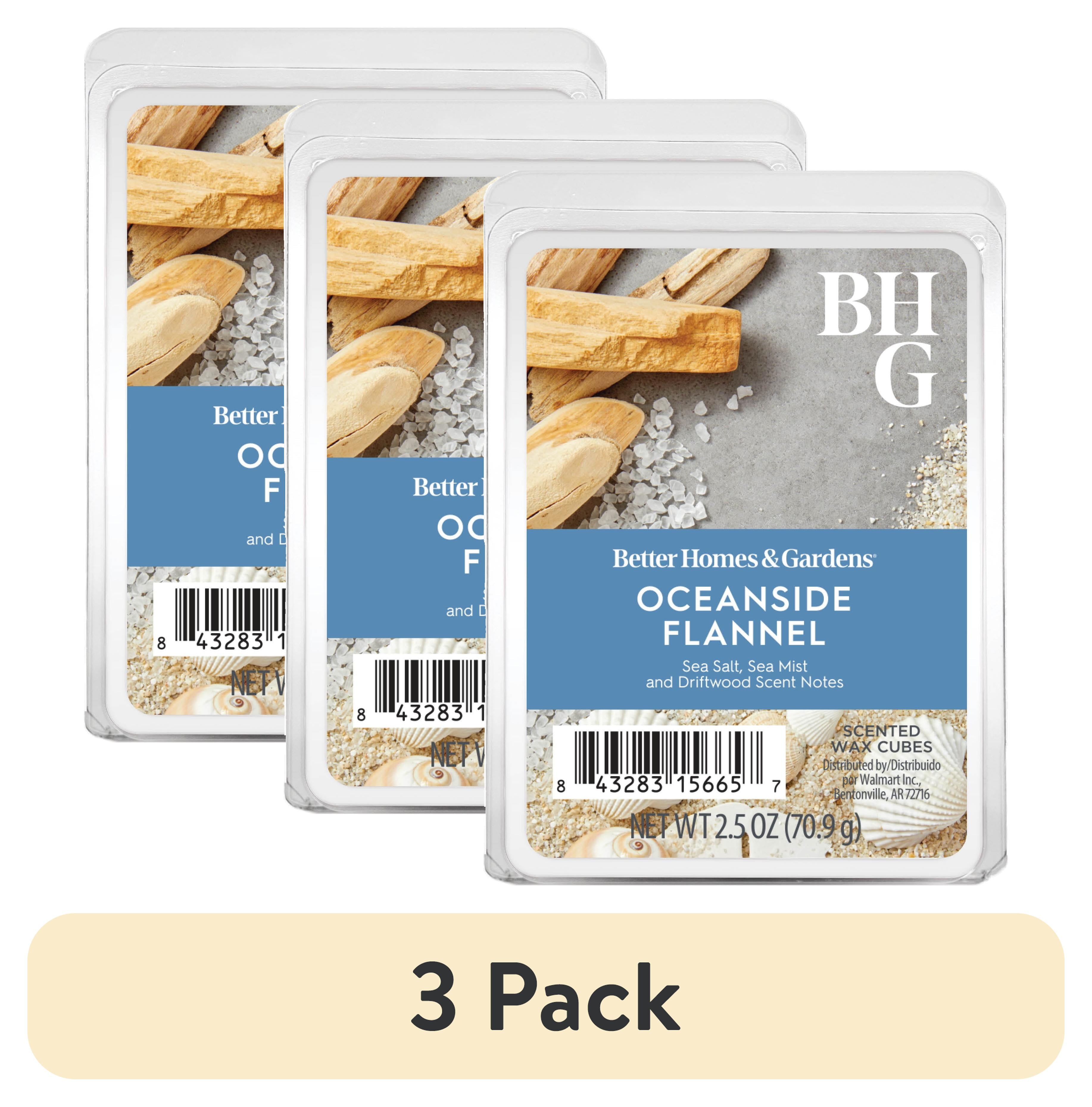 3 pack) Oceanside Flannel Scented Wax Melts, Better Homes