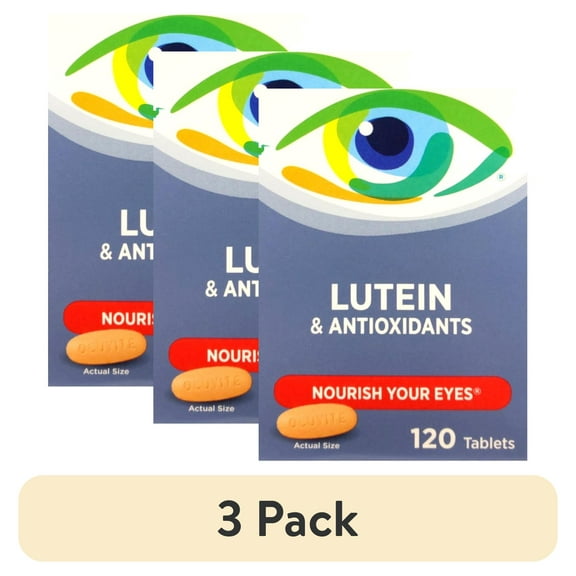 (3 pack) Ocuvite Eye Vitamin & Mineral Supplement Tablets, Lutein & Antioxidants, Nourish Your Eyes, 120 Count